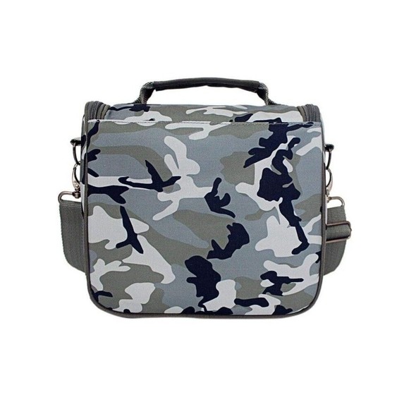 Kindness Footprint Camo Gray Lunch Bag Insulated Detachable Adjustable Strap - Picture 5 of 14